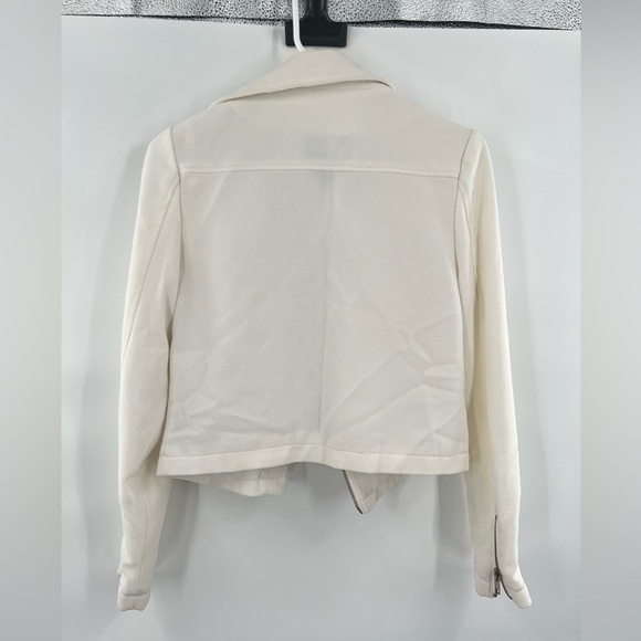 Forever 21 white asymetrical jacket full zip size S - Picture 7 of 7